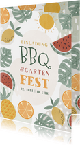 Einladung zum BBQ-Gartenfest sommerlich