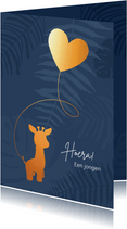 Felicitatie - Giraf met ballon
