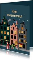 Fijne pakjesavond - Sint in de nacht - Sinterklaaskaart
