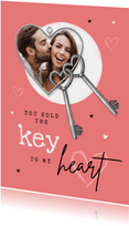 Fotokarte Valentinstag 'Key to my Heart'