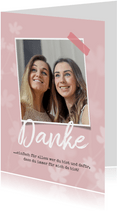 Freundschaftskarte mit Foto 'Danke' 