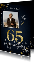 Geburtstagskarte 65 mit Foto