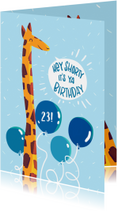 Giraffe Happy Birthday