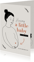 Glückwunschkarte schwanger 'Baby on the way'