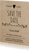 Hippe save the date - kraft look
