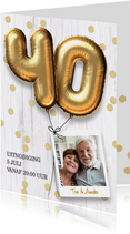 Jubileum huwelijk uitnodiging 40 jaar