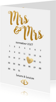 Kalender Mrs & Mrs goud - BK