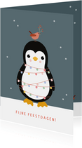 Kerst - Pinguin met lampjes