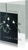 Kerstkaart 2022-2023, met Mistletoe in waterverf