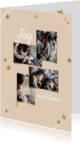 Kerstkaart ster fotocollage