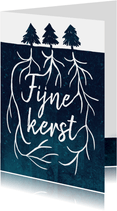 Kerstkaart typografie boomwortels