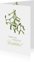 Kerstkaart 'Under the Mistletoe'