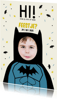 Kinderfeestje superheld Batman met eigen foto