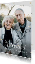 Klassieke huwelijksjubileum kaart 50 jaar met eigen foto