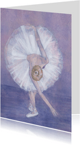 Kunstkaart klassieke ballerina in acryl 
