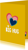Liefde Big Hug - hartje kaart