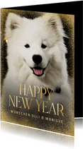 Neujahrs-Fotokarte Haustier