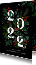 Neujahrskarte 2022 botanisch