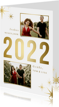 Neujahrskarte 'sparkle 2022' mit 2 Fotos