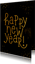 Nieuwjaarskaart speelse typografie Happy New Year