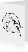 Orinele kaart met Schildpad illustratie zwart-wit