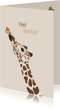 Sterkte kaart giraffe met vlinder