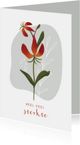 Sterkte kaart met Gloriosa bloem