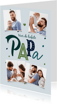 Typografische fotokaart vaderdag voor de liefste papa