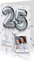 Uitnodiging huwelijk jubileum 25 jaar