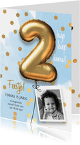Uitnodiging verjaardag jongen 2 jaar