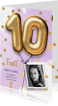 Uitnodiging verjaardag meisje 10 jaar