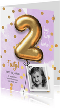 Uitnodiging verjaardag meisje 2 jaar