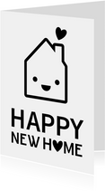 Umzugskarte fröhliches Haus 'Happy New Home'