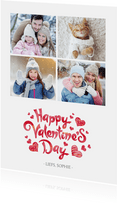 Valentijnskaart met een fotocollage van 4 foto's