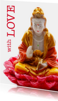 Valentijnskaart With Love boeddha - OT