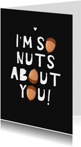 Valentinskarte lustig 'So nuts about you'