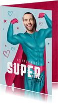 Valentinskarte Superheld