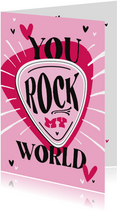 Valentinskarte 'You rock my world'