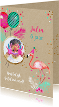 Verjaardag flamingo ballonnen