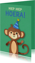 Verjaardagskaart aapje