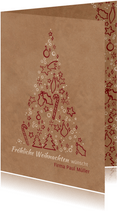 Weihnachtskarte mit Weihnachtsbaum-Illustration