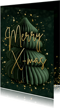 Weihnachtskarte Tannenbaum Merry X-mas