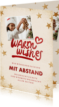 Weihnachtskarte 'Warm wishes' eigenes Foto