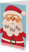 Weihnachtskarte Weihnachtsmann HoHoHo