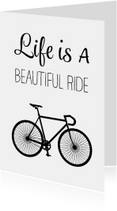 Woonkaart - Life is a beautiful ride - racefiets