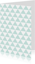 Woonkaart met inkleurbaar driehoekjes patroon