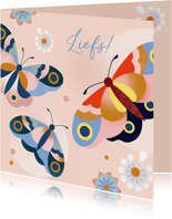 Beterschapskaart met deze vrolijke vlinderkaart