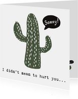 Cactuskaart 'SORRY'