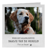 Dierenkaart met eigen foto voor het allerliefste baasje