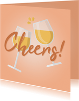 Felicitatie algemeen cheers met wijnglazen